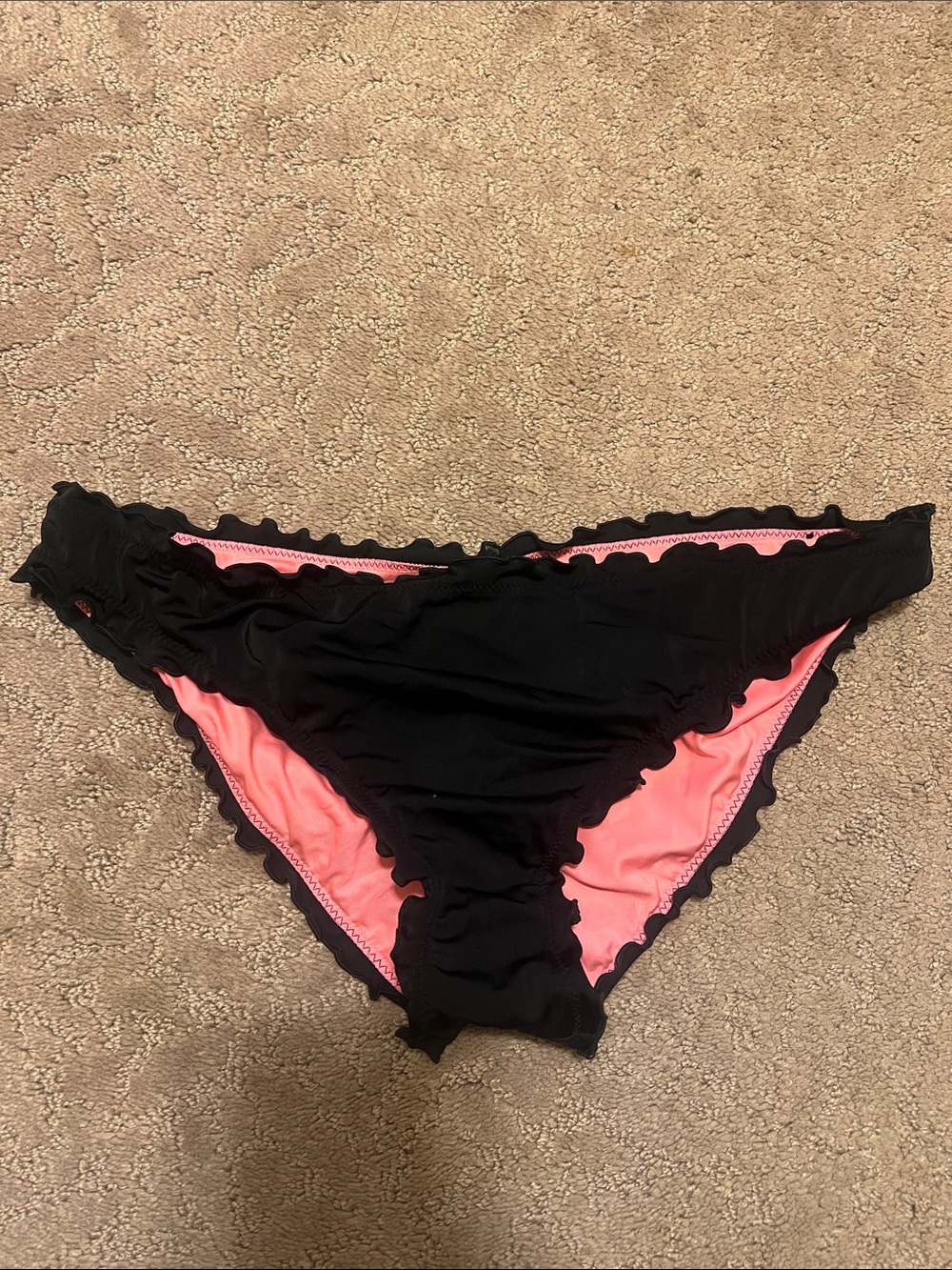 Victoria’s Secret PINK Black Ruffle Bikini Bottom